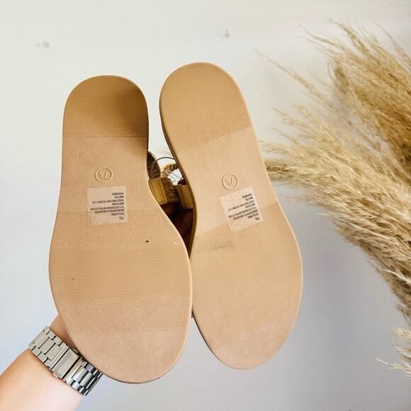 NEW TARGET UNIVERSAL THREAD White Beige Platform Wedge Heel Sandals Slides 7.5 - Picture 7 of 11